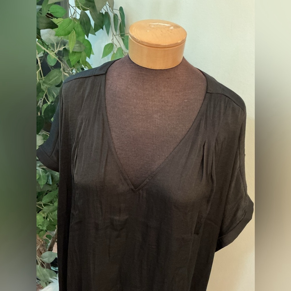 Simply Vera Vera Wang Cuffed dolman sleeve popover v neck blouse 4X - Picture 5 of 12